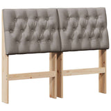 Upholstered Headboard Taupe 120 cm Solid Pine Wood 879352