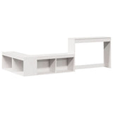 Bedside Cabinet with Desk White 232x122x75 cm Solid Wood Pine 855751