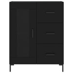 Highboard Black 69.5x34x180 cm Engineered Wood 3198594