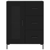 Highboard Black 69.5x34x180 cm Engineered Wood 3198594