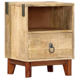 Bedside Cabinet 40x30x52 cm Solid Rough Mango Wood 282744