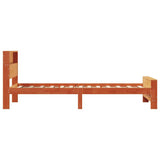Bed Frame with Headboard Wax Brown 75 x 190 cm Engineered Wood 877253
