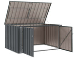 Garden Storage Box Black 151.5 x 107 x 100 cm Steel 42011282