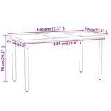 7 Piece Garden Dining Set Black 3099092