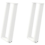 ZNTS Console Table Legs U-Shaped 2 pcs White 28x cm Steel 4012777