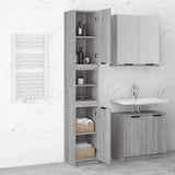 Bathroom Cabinet Grey Sonoma 32x34x188.5 cm Engineered Wood 817070
