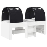 Bed with Tunnel 4 pcs White and Black Engineered Wood 3423574