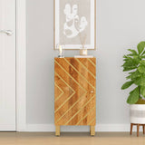 Side Cabinet Brown and Black 40x33.5x75 cm Solid Wood Mango 356807