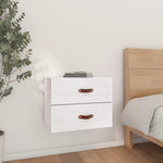 ZNTS Wall-mounted Bedside Cabinet White 50x36x40 cm 820978