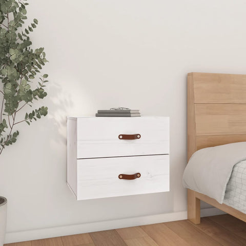 ZNTS Wall-mounted Bedside Cabinet White 50x36x40 cm 820978