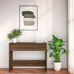Console Table Brown Oak 100x35x76.5 cm Engineered Wood 813037