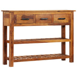 Sideboard with 3 Drawers 110x30x80 cm Solid Acacia Wood 338032