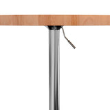 ZNTS Bar Table Ø60x90.5 cm Solid Wood Beech 3270630