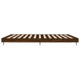 Bed Frame without Mattress Brown Oak 200x200 cm Engineered Wood 832220