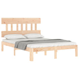 Bed Frame without Mattress Small Double Solid Wood Pine 3193566