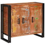 Sideboard with Doors Brown Solid Reclaimed Wood and Metal 4104750