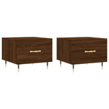 Coffee Tables 2 pcs Brown Oak 50x50x40 cm Engineered Wood 829363