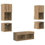 TV Wall Units 8 pcs Artisan Oak Engineered Wood 3402921
