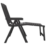 Sun Lounger Anthracite Plastic Standard Foldable 364707