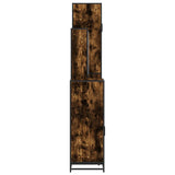 4 Piece Bathroom Furniture Set Smoked Oak Engineered Wood 3301212