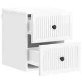 Wall-Mounted Bedside Cabinet High Gloss White 33 x 34.5 x 40 cm 897963