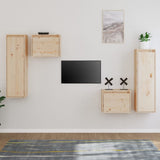 TV Cabinets 4 pcs Solid Wood Pine 3100249