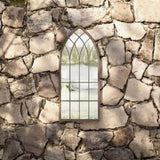 Garden Mirror Sand 70x30 cm Iron for Outdoor Use 318343