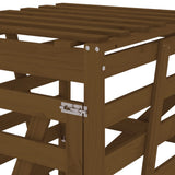 Wheelie Bin Storage Honey Brown 84x90x128.5 cm Solid Wood Pine 825103