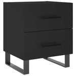 ZNTS Bedside Cabinets 2 pcs Black 40x35x47.5 cm Engineered Wood 827359