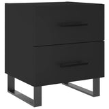 ZNTS Bedside Cabinets 2 pcs Black 40x35x47.5 cm Engineered Wood 827359