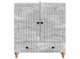 Sideboard Concrete Grey 66 x 34.5 x 95 cm Engineered Wood 894208