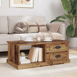 Coffee Table Old Wood 90 x 50 x 35 cm Engineered Wood 881361