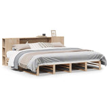 Bookcase Bed without Mattress 200x200 cm Solid Wood 3323887