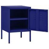 ZNTS Nightstand Navy Blue 35x35x51 cm Steel 336208