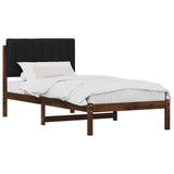 Bed Frame with Upholstered Headboard Dark Brown and Black 904194
