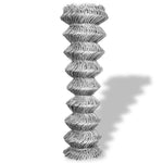 Chain Link Fence Galvanised Steel 25x0.8 m Silver 141490
