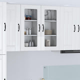 Wall Glass Cabinet LUCCA 2 pcs High Gloss White 40 x 31 x 80 cm 884994