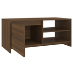 ZNTS Coffee Table Brown Oak 102x50x45 cm Engineered Wood 813034