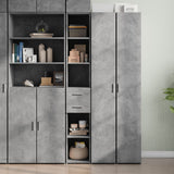 Highboard Concrete Grey 30x42.5x185 cm Engineered Wood 846239