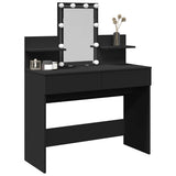 Dressing Table with LED Black 100x40x130 cm 848200