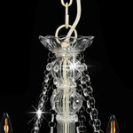 Chandelier with Beads White 8 x E14 Bulbs 281604