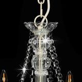 Chandelier with Beads White 8 x E14 Bulbs 281604