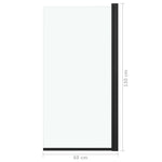 ZNTS Shower Enclosure ESG 68x130 cm Black 147192