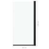 ZNTS Shower Enclosure ESG 68x130 cm Black 147192