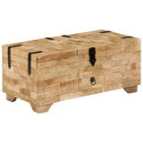 Coffee Table Solid Mango Wood 80x40x35 cm 247327