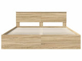 Bed Frame with Headboard Sonoma 140 x 200 cm Engineered wood 3407879