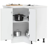 Kitchen Corner Base Cabinet Porto Concrete Grey Engineered Wood 853991