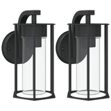 Outdoor Wall Lights 2pcs Black Stainless Steel 4006259