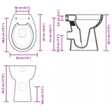 Rimless Toilet 7 cm Extra Height Soft Close Ceramic Black 145780