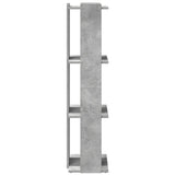Bookcase 3-Tier Concrete Grey 60x30x120 cm Engineered Wood 860268